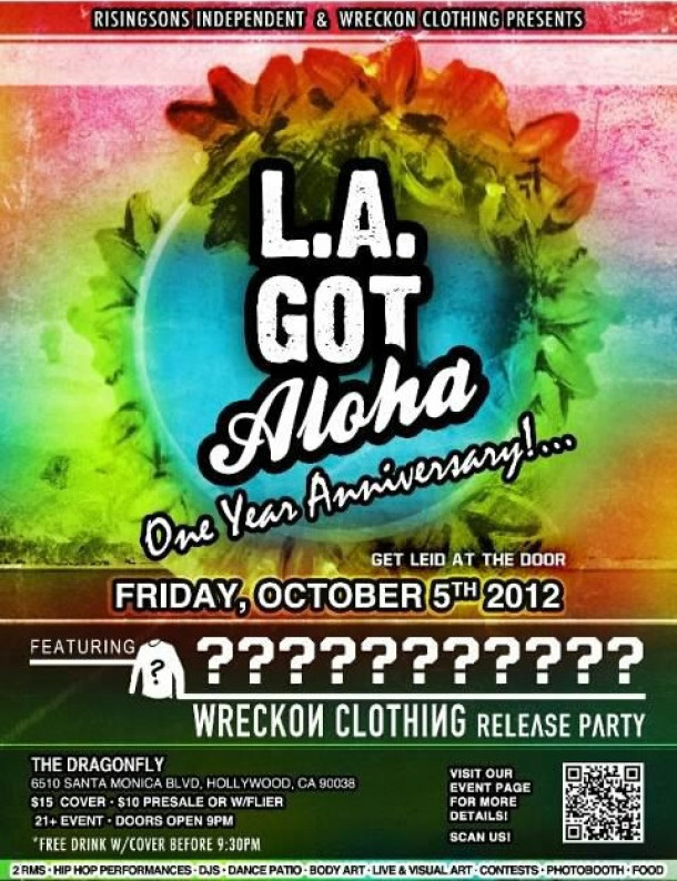 LA GOT ALOHA’s 1 year Anniversary (ticket sale info) • 10/5/12