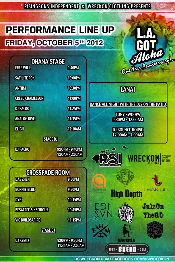 LA Got Aloha’s 1 Year Anniversary • Public Line Up