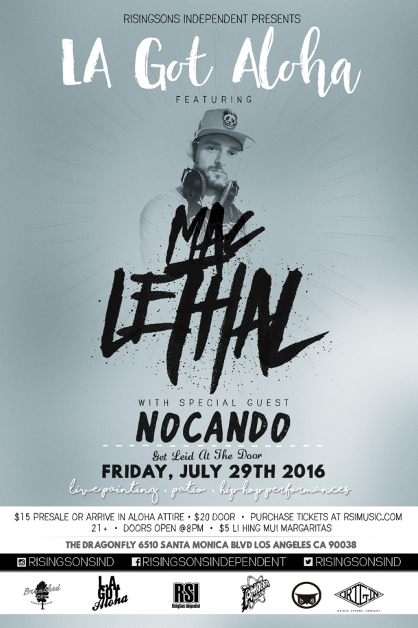 Mac Lethal to headline LA Got Aloha on July 29th, 2016