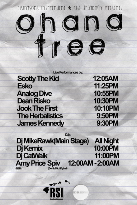 Ohana Tree’s Schedule, May 23rd 2013